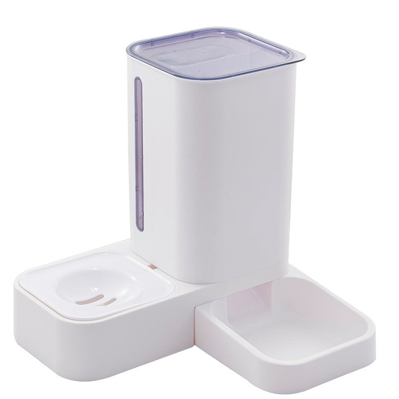 自动宠物喂食器和水分配器,配有双碗
