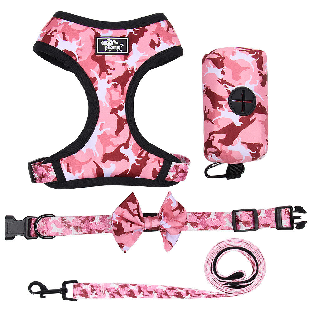 Camouflage Dog Harness & Leash Set