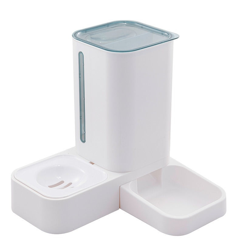 自动宠物喂食器和水分配器,配有双碗