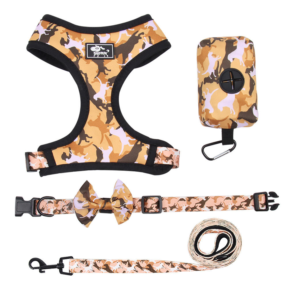 Camouflage Dog Harness & Leash Set