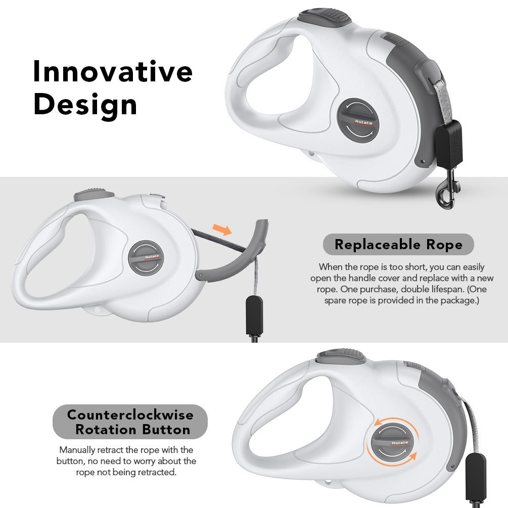Reflective Retractable Dog Leash (Tangle-Free)
