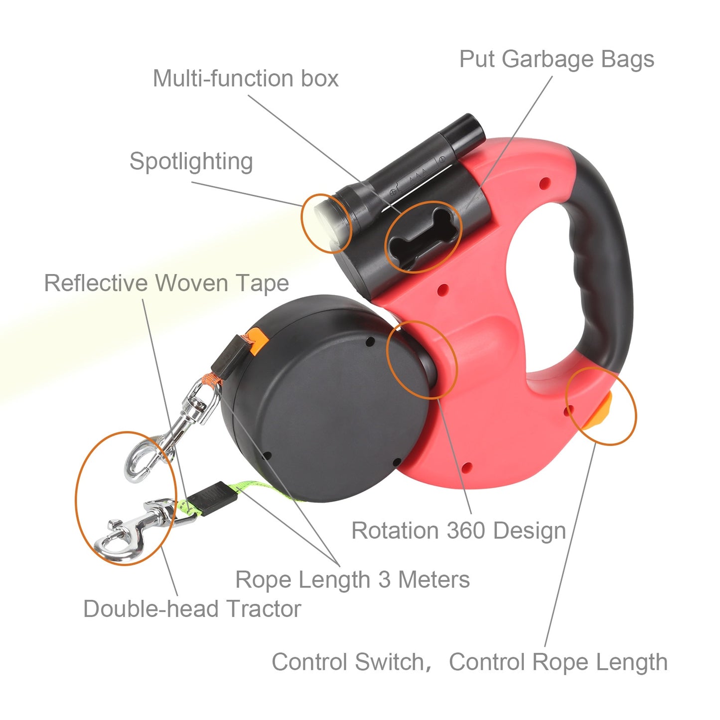 Retractable Dual Dog Leash (No-Tangle)