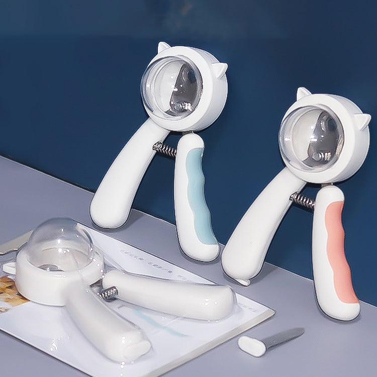 Stainless Steel Pet Nail Clipper (Splash-Proof)