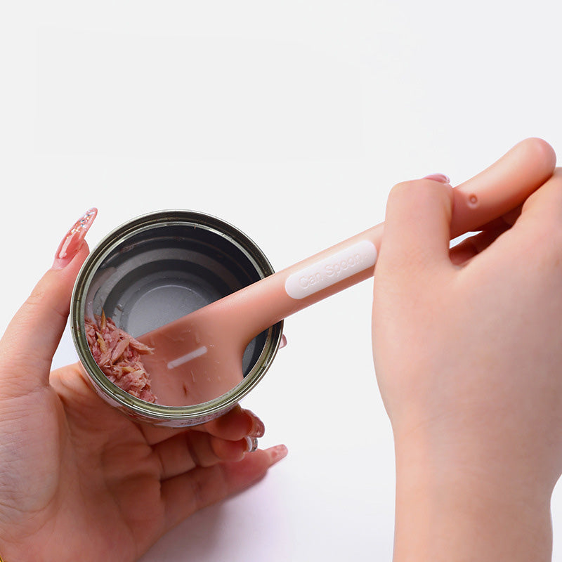 带开罐器的长柄宠物食品勺