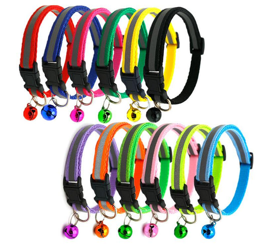 Reflective Pet Collar with Bell