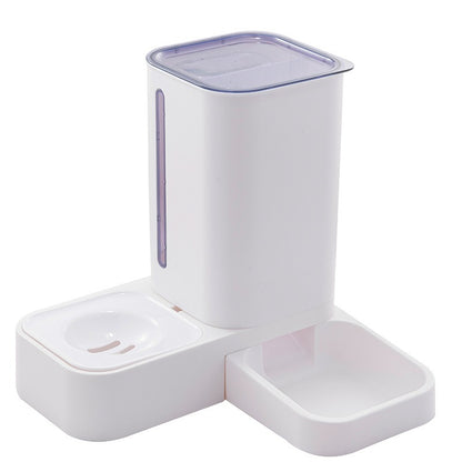 自动宠物喂食器和水分配器，配有双碗