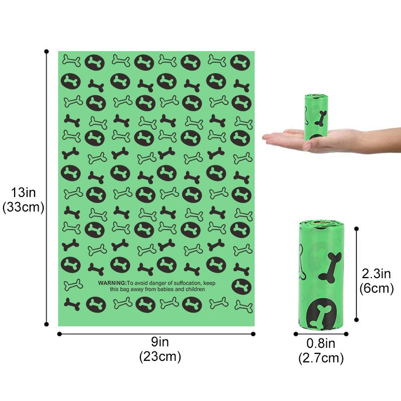 Orange & Green Biodegradable Dog Poop Bags