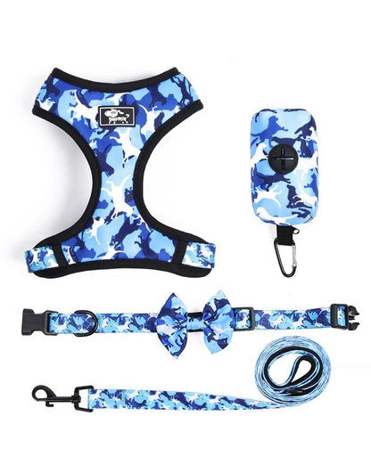 Camouflage Dog Harness & Leash Set